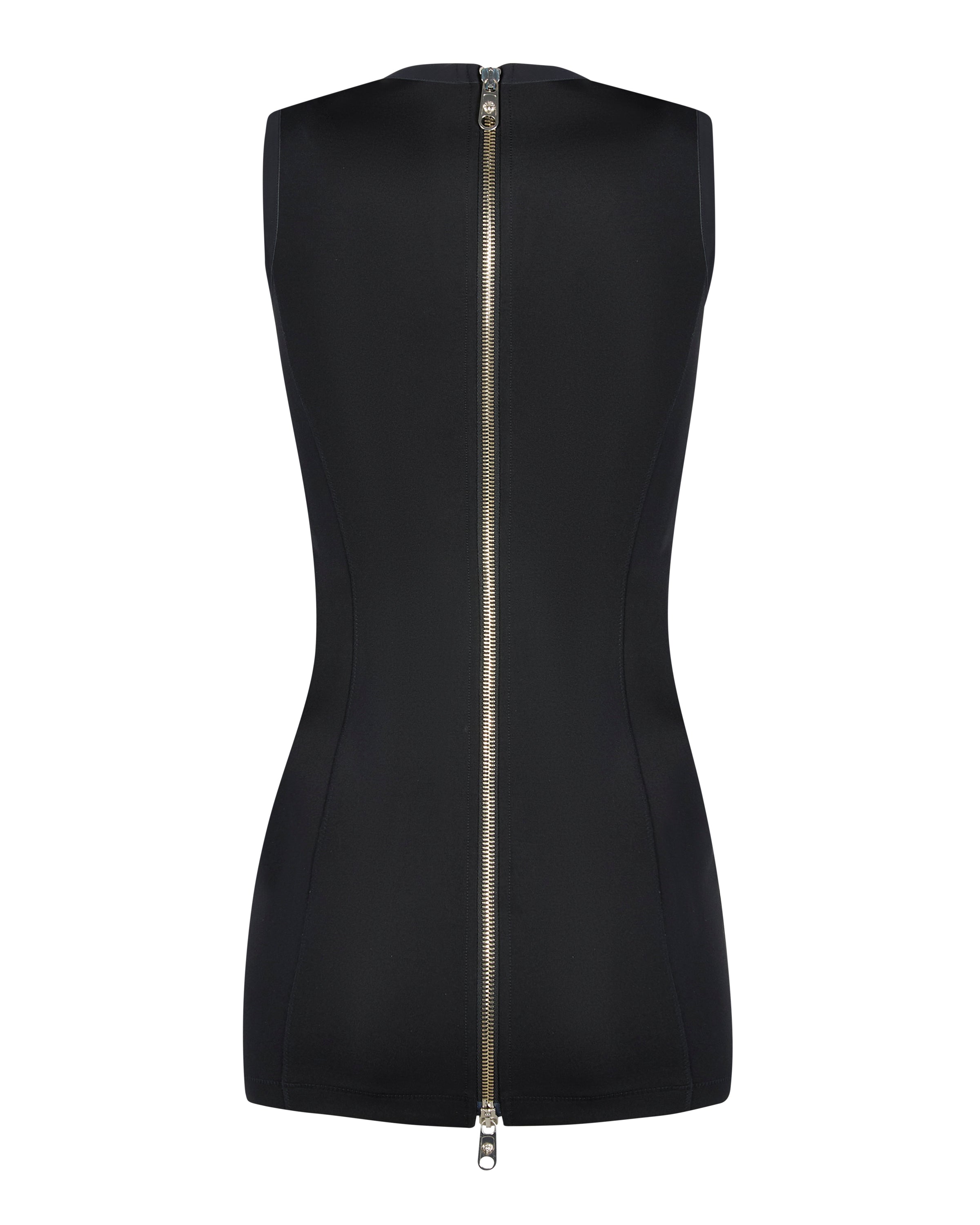 SILVER CHAINMAIL DRAPE MINI DRESS