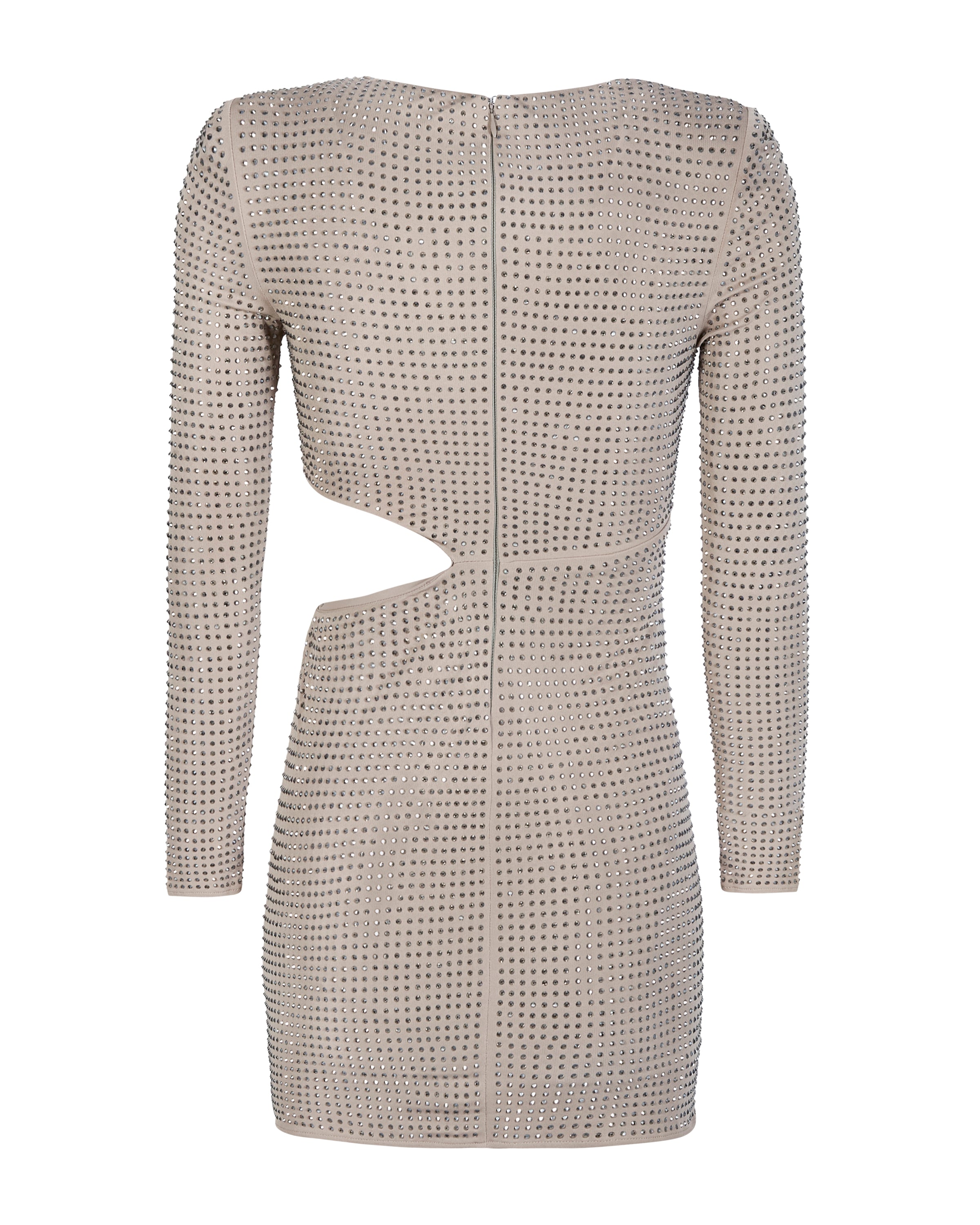 RHINESTONE EMBELLISHED CUT-OUT MINI DRESS